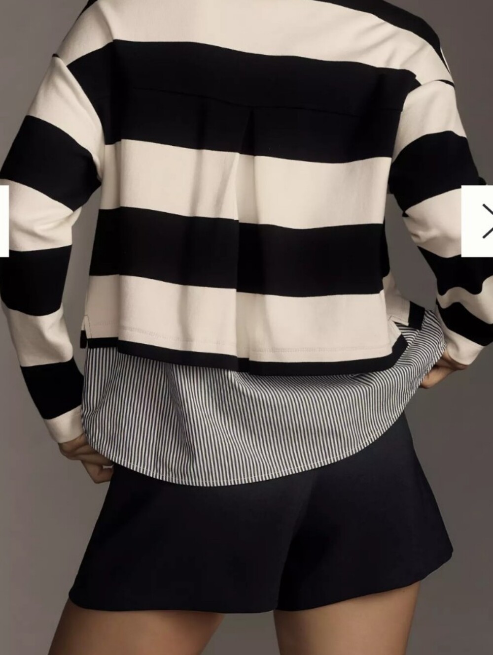 dolan Black and White Stripes Sweater - Picture 2 of 9